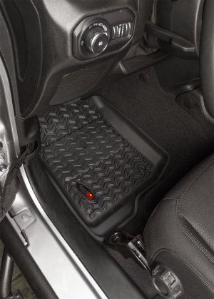 Jeep Gladiator Floor Liners - Front - Rugged Ridge - Deep Tread Technology - Black - `20-`21 Jeep Gladiator Floor Liners - Front - Rugged Ridge - Deep Tread Technology - Black - `20-`21